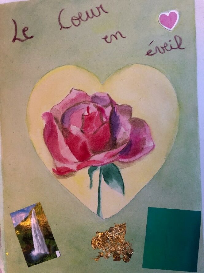 page formation reiki Dessin Cœur Rose